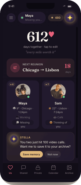 Couple's Friend — relationship dashboard